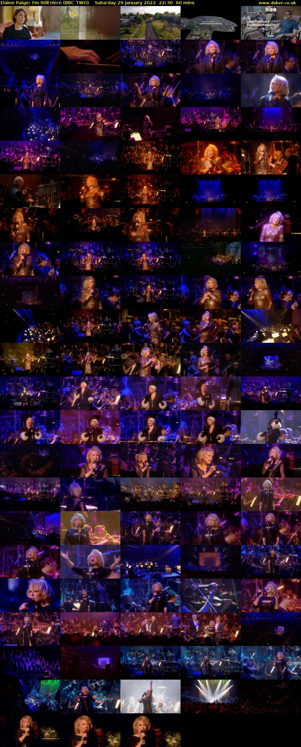Elaine Paige: I'm Still Here (BBC TWO) Saturday 29 January 2022 22:30 - 23:30