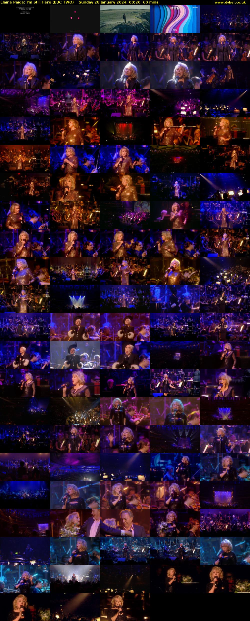 Elaine Paige: I'm Still Here (BBC TWO) Sunday 28 January 2024 00:20 - 01:20