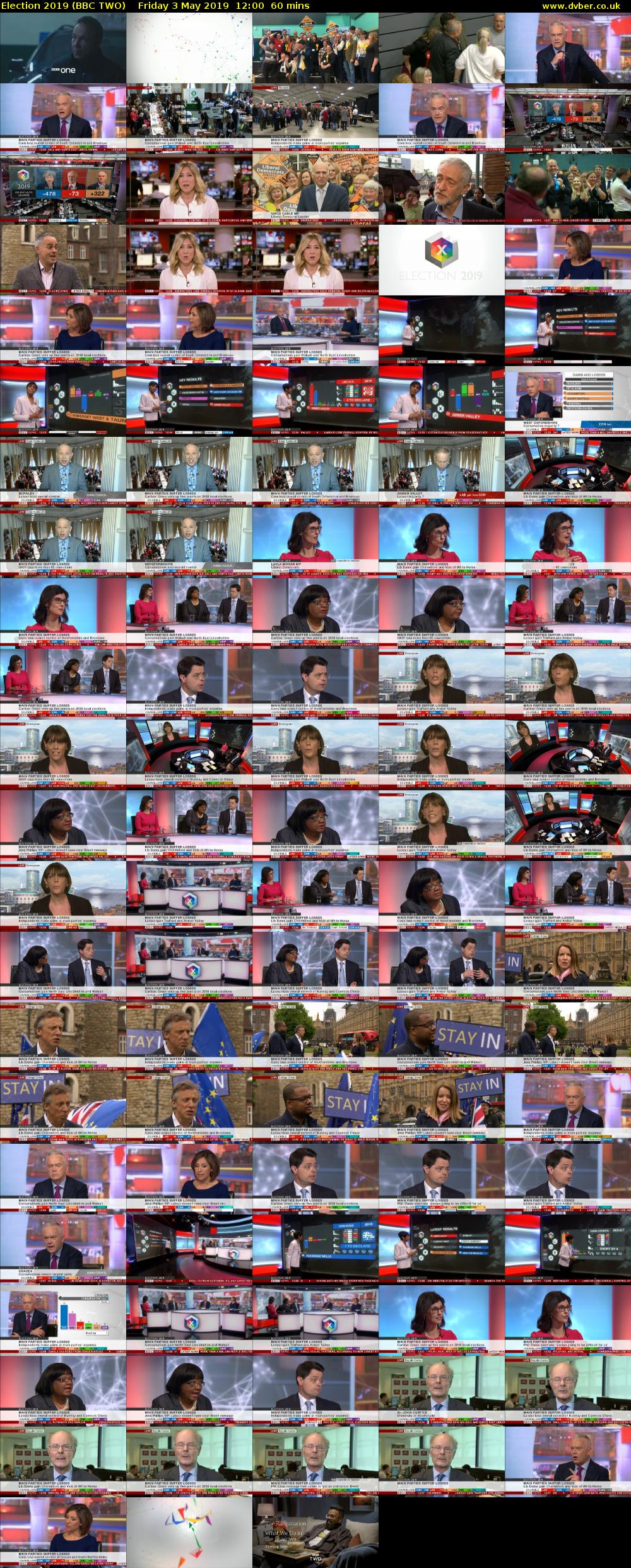 Election 2019 (BBC TWO) Friday 3 May 2019 12:00 - 13:00