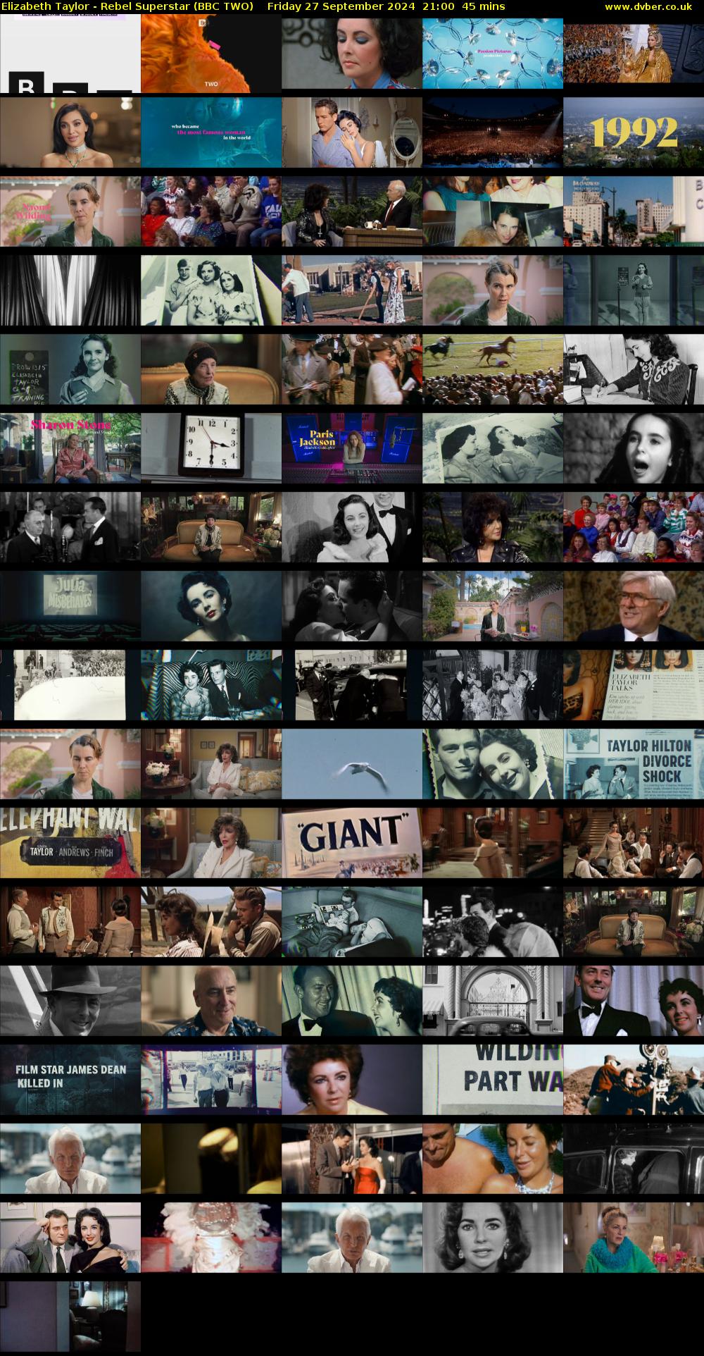 Elizabeth Taylor - Rebel Superstar (BBC TWO) Friday 27 September 2024 21:00 - 21:45