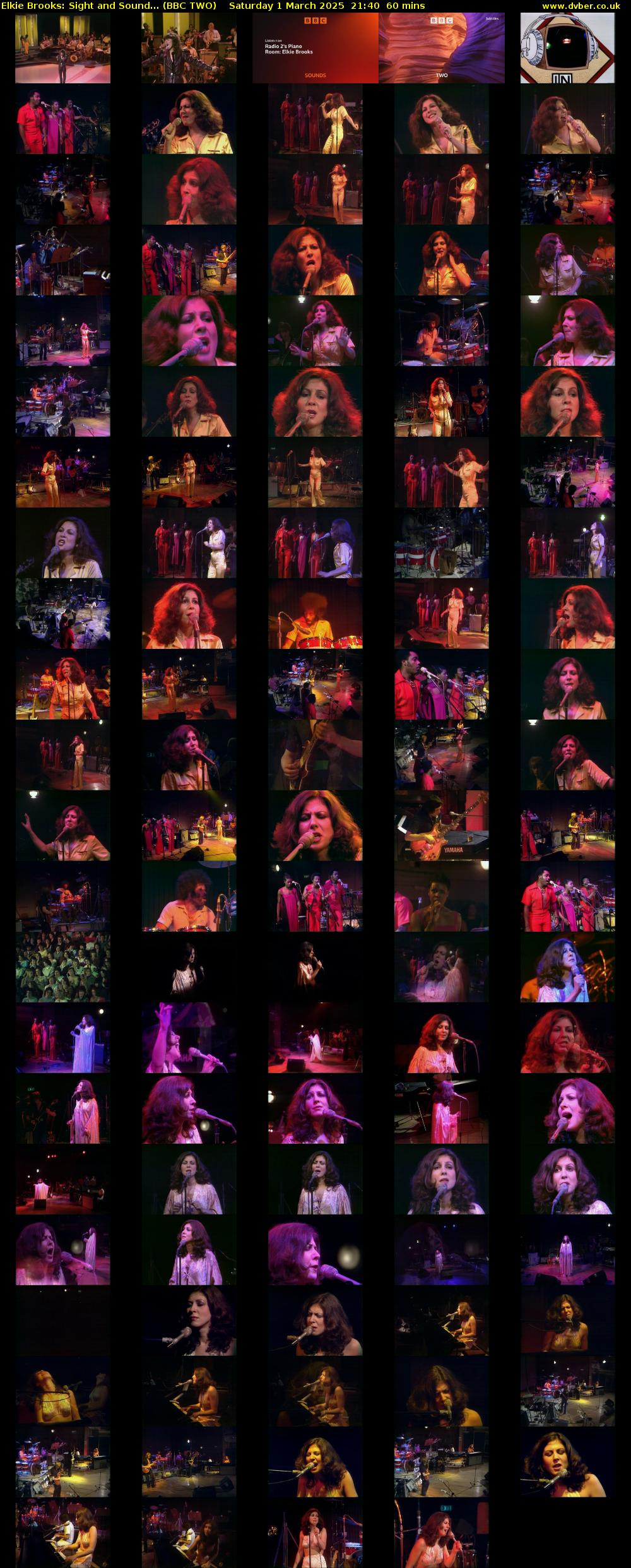 Elkie Brooks: Sight and Sound... (BBC TWO) Saturday 1 March 2025 21:40 - 22:40
