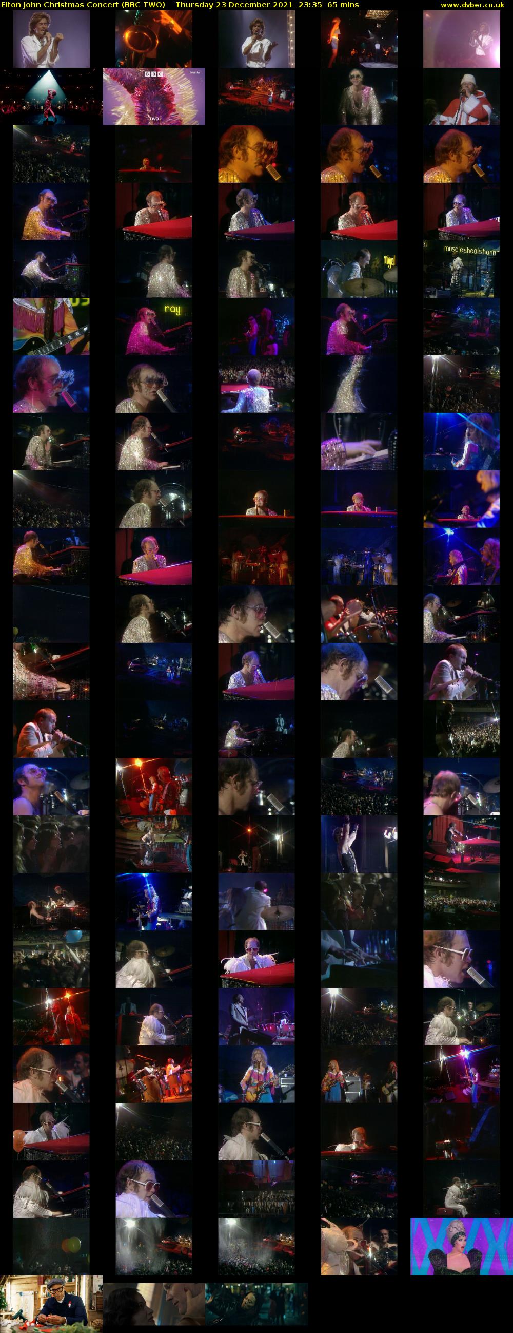 Elton John Christmas Concert (BBC TWO) Thursday 23 December 2021 23:35 - 00:40