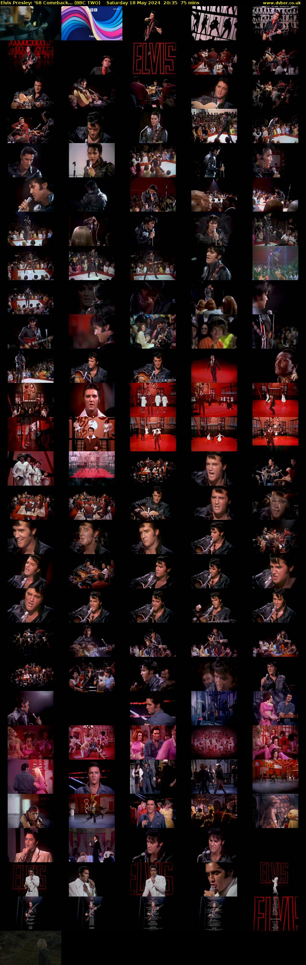 Elvis Presley: '68 Comeback... (BBC TWO) Saturday 18 May 2024 20:35 - 21:50