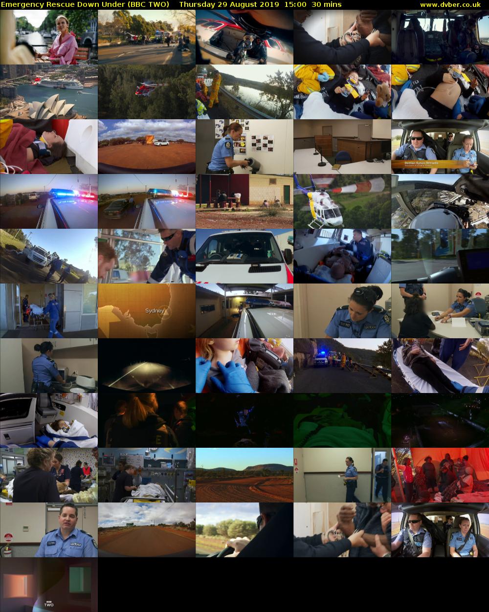 Emergency Rescue Down Under (BBC TWO) Thursday 29 August 2019 15:00 - 15:30