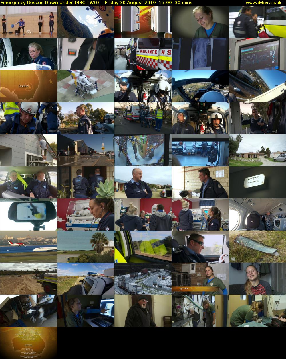 Emergency Rescue Down Under (BBC TWO) Friday 30 August 2019 15:00 - 15:30