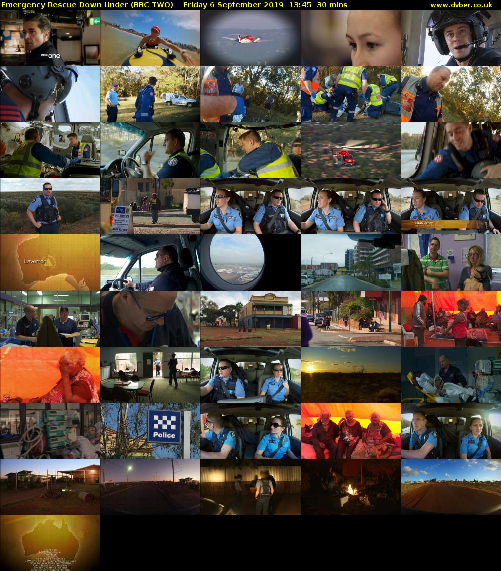 Emergency Rescue Down Under (BBC TWO) Friday 6 September 2019 13:45 - 14:15