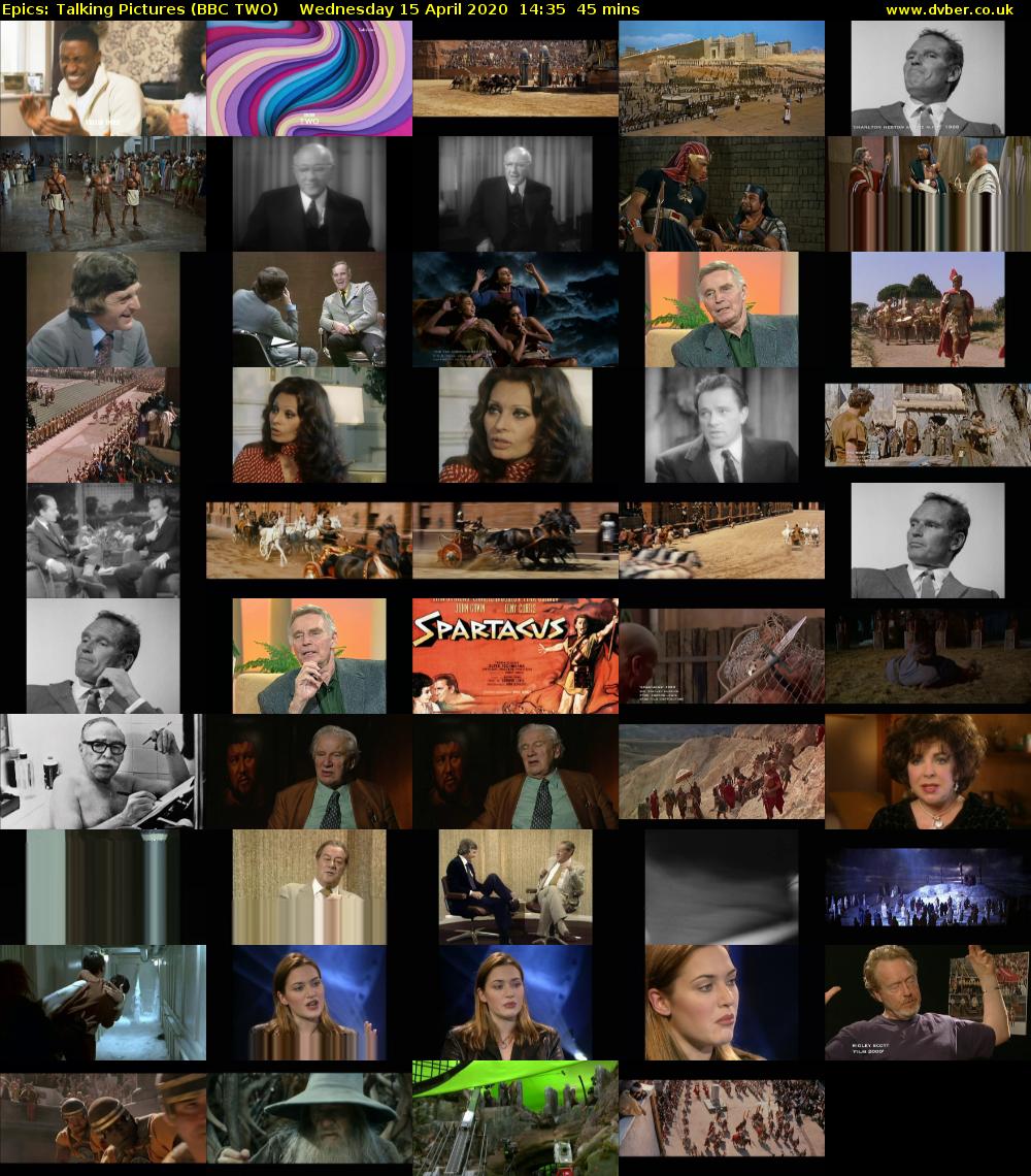 Epics: Talking Pictures (BBC TWO) Wednesday 15 April 2020 14:35 - 15:20