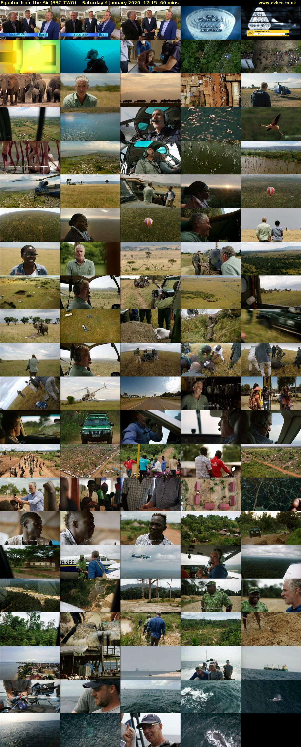 Equator from the Air (BBC TWO) Saturday 4 January 2020 17:15 - 18:15