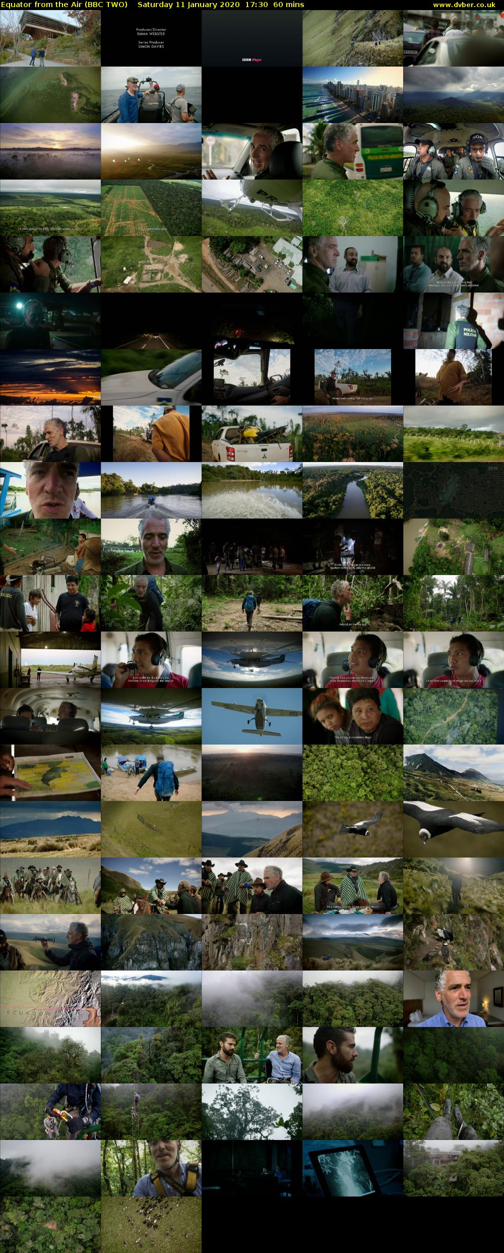 Equator from the Air (BBC TWO) Saturday 11 January 2020 17:30 - 18:30