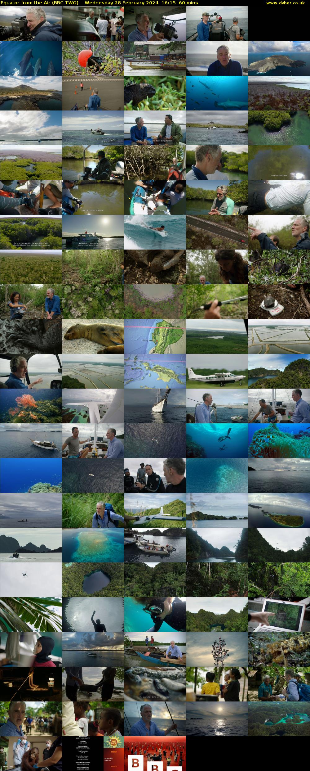 Equator from the Air (BBC TWO) Wednesday 28 February 2024 16:15 - 17:15
