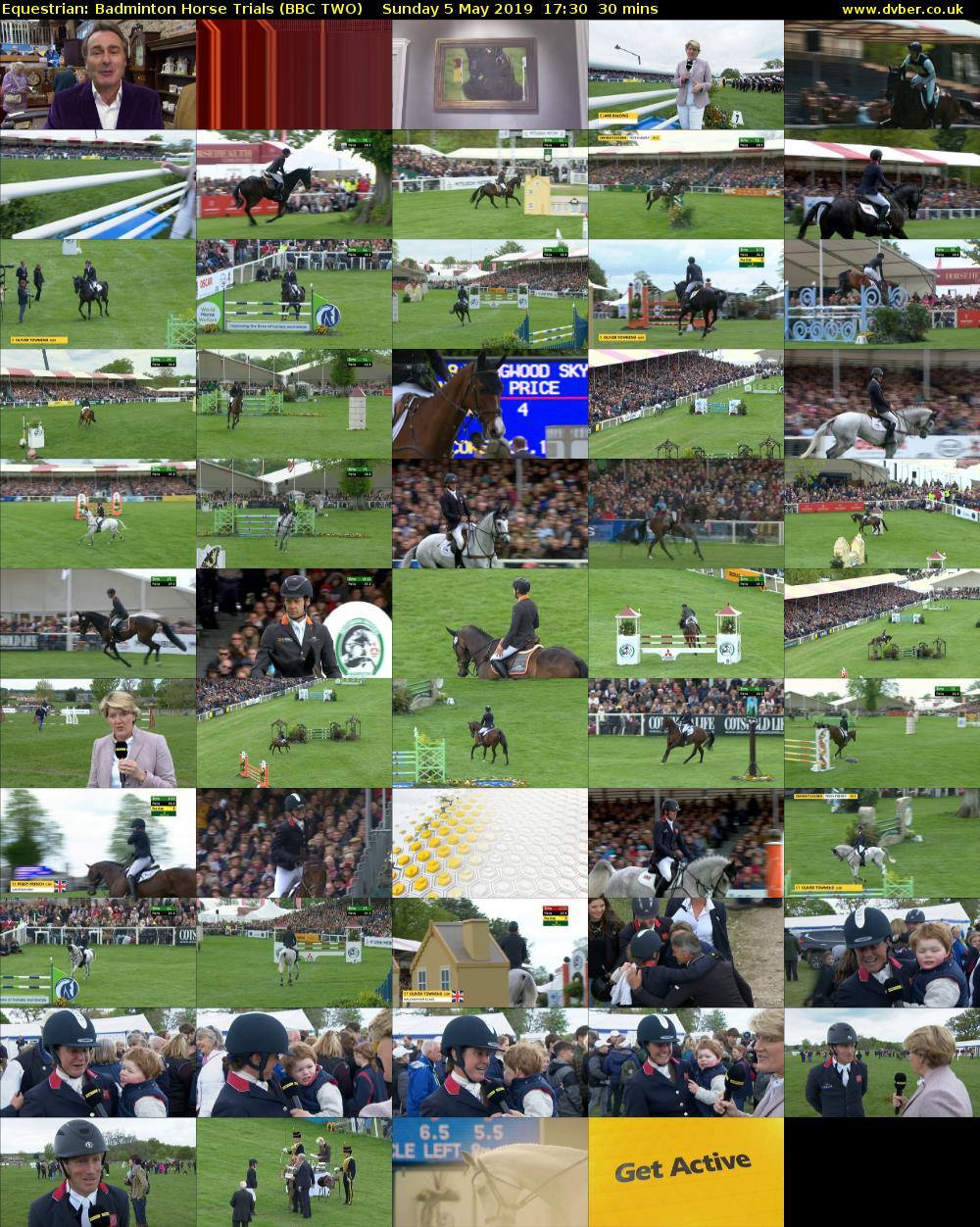 Equestrian: Badminton Horse Trials (BBC TWO) Sunday 5 May 2019 17:30 - 18:00
