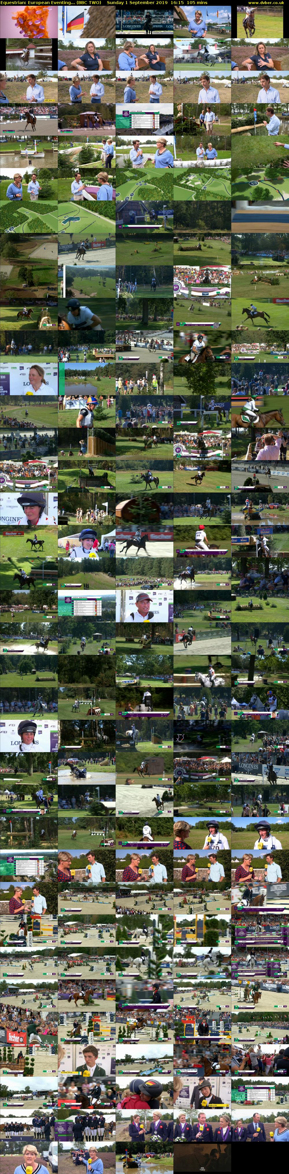 Equestrian: European Eventing... (BBC TWO) Sunday 1 September 2019 16:15 - 18:00