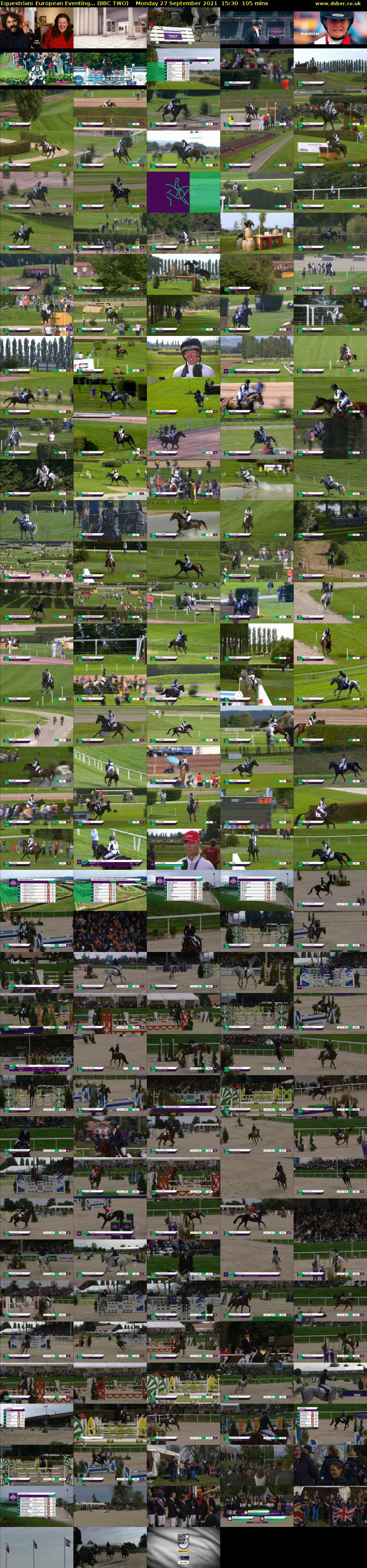 Equestrian: European Eventing... (BBC TWO) Monday 27 September 2021 15:30 - 17:15