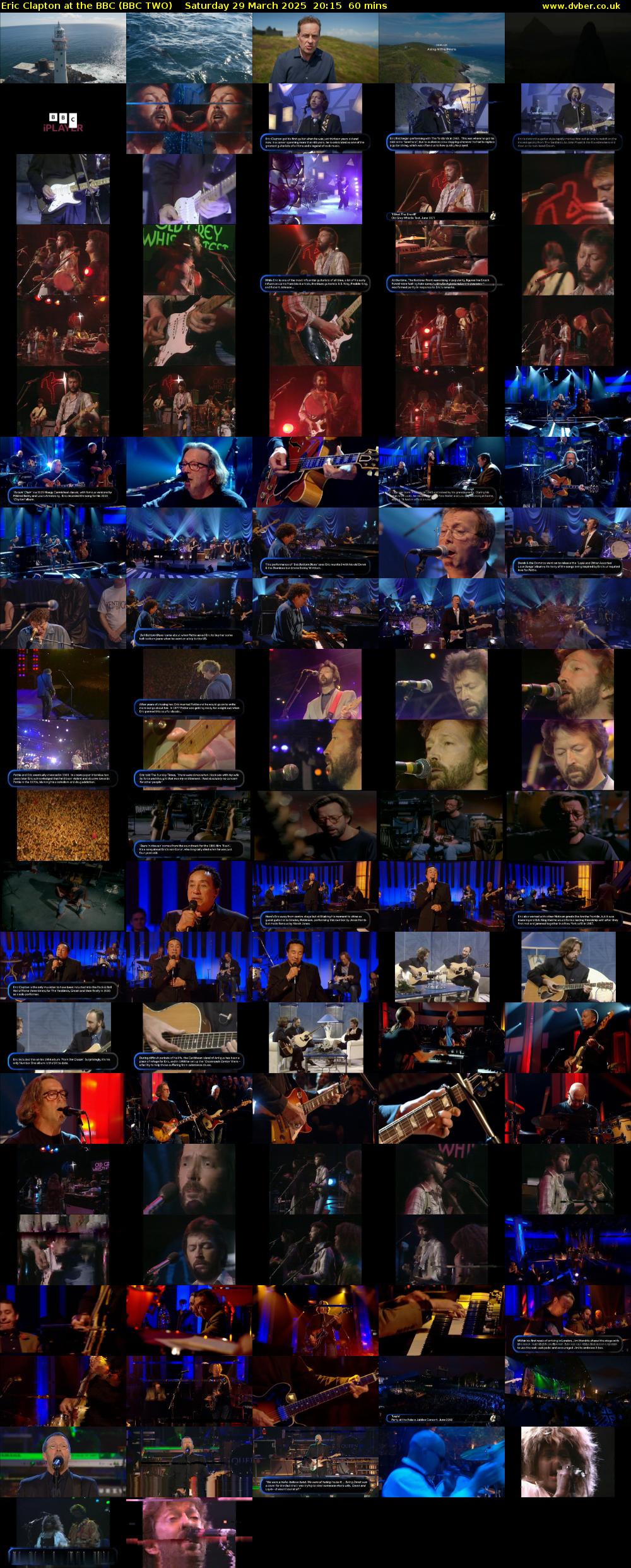 Eric Clapton at the BBC (BBC TWO) Saturday 29 March 2025 20:15 - 21:15
