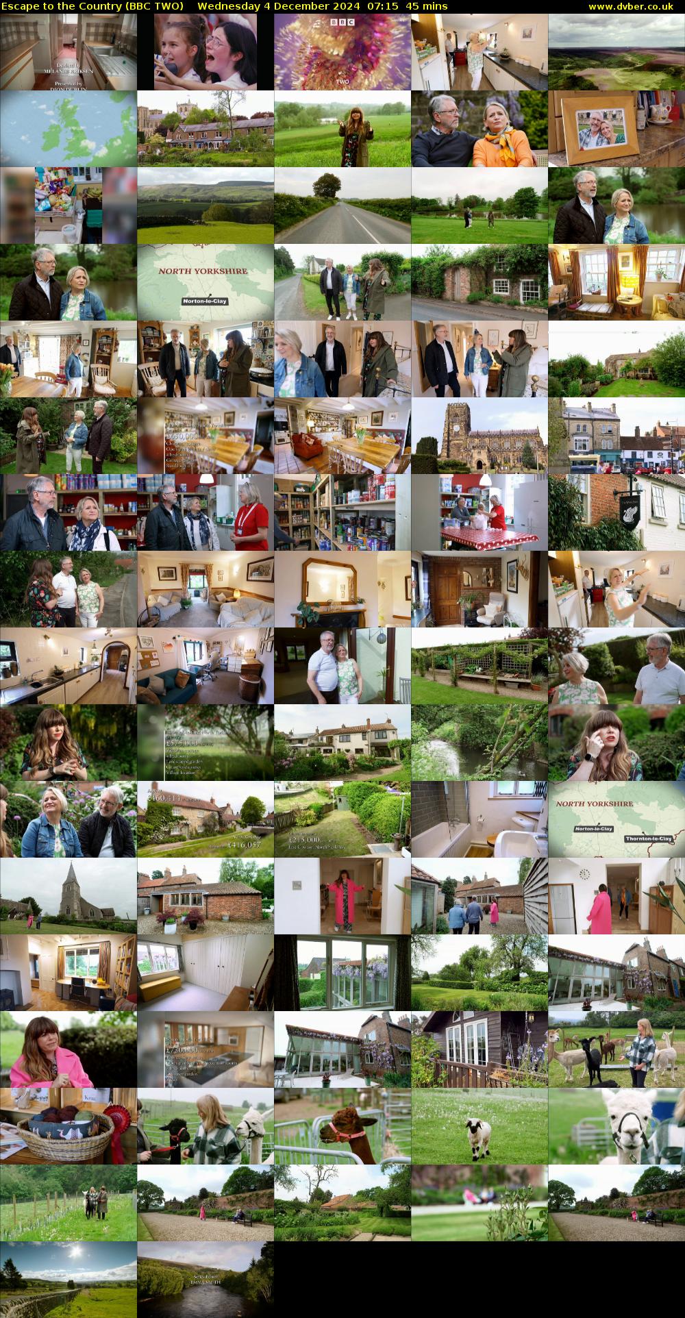 Escape to the Country (BBC TWO) Wednesday 4 December 2024 07:15 - 08:00