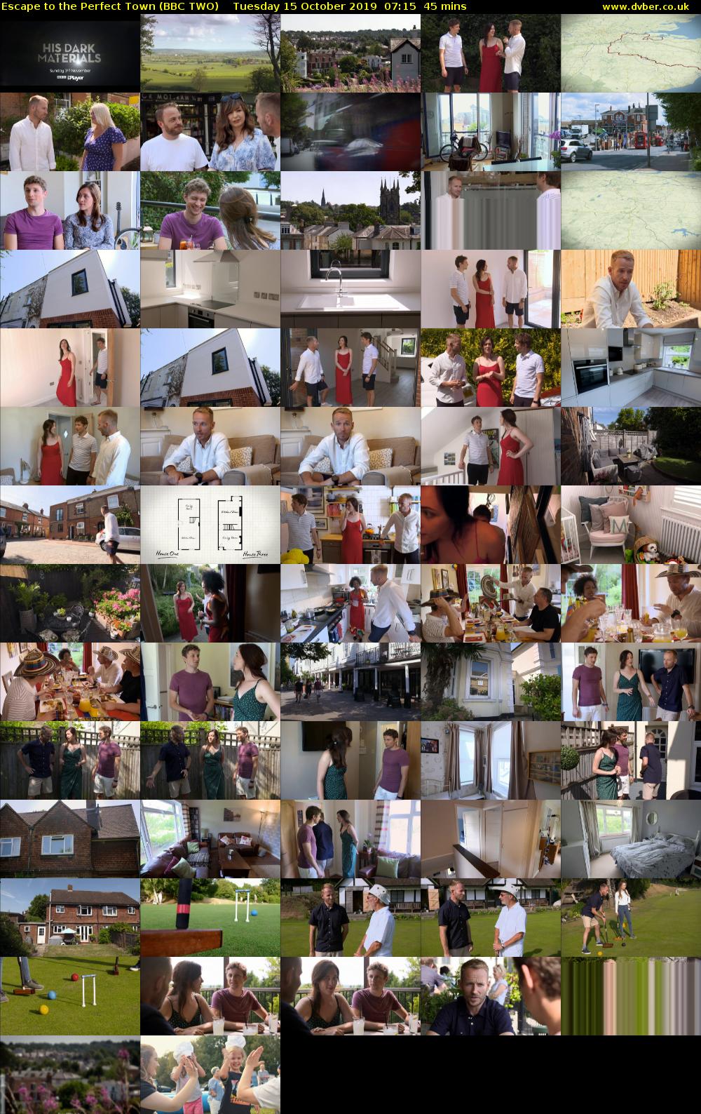 Escape to the Perfect Town (BBC TWO) Tuesday 15 October 2019 07:15 - 08:00