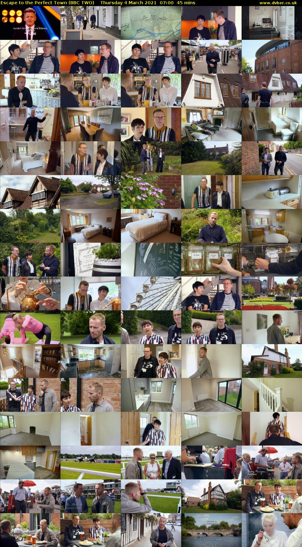 Escape to the Perfect Town (BBC TWO) Thursday 4 March 2021 07:00 - 07:45