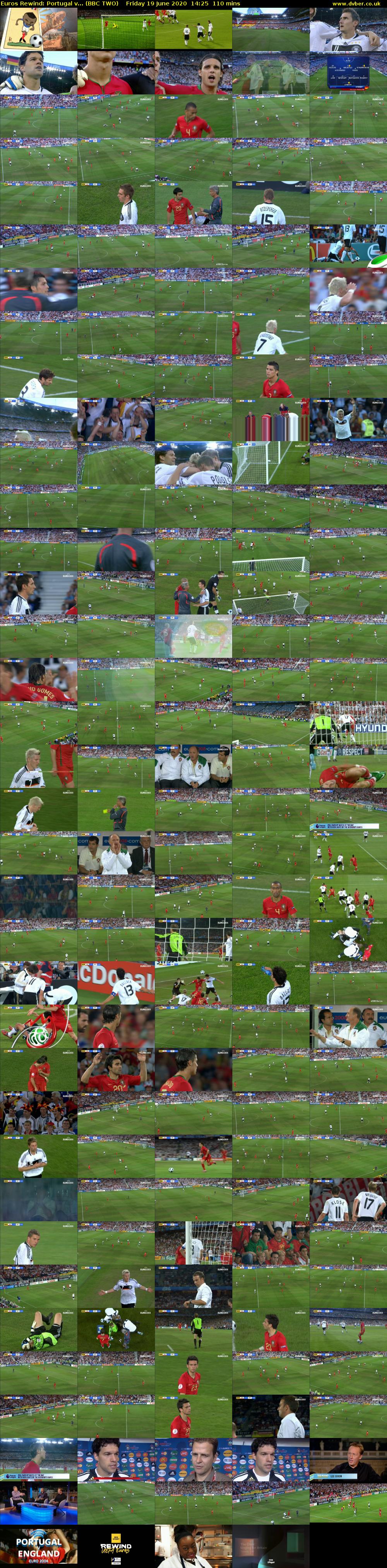 Euros Rewind: Portugal v... (BBC TWO) Friday 19 June 2020 14:25 - 16:15