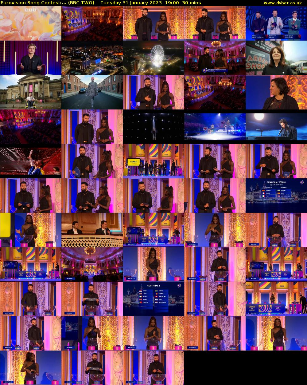 Eurovision Song Contest:... (BBC TWO) Tuesday 31 January 2023 19:00 - 19:30
