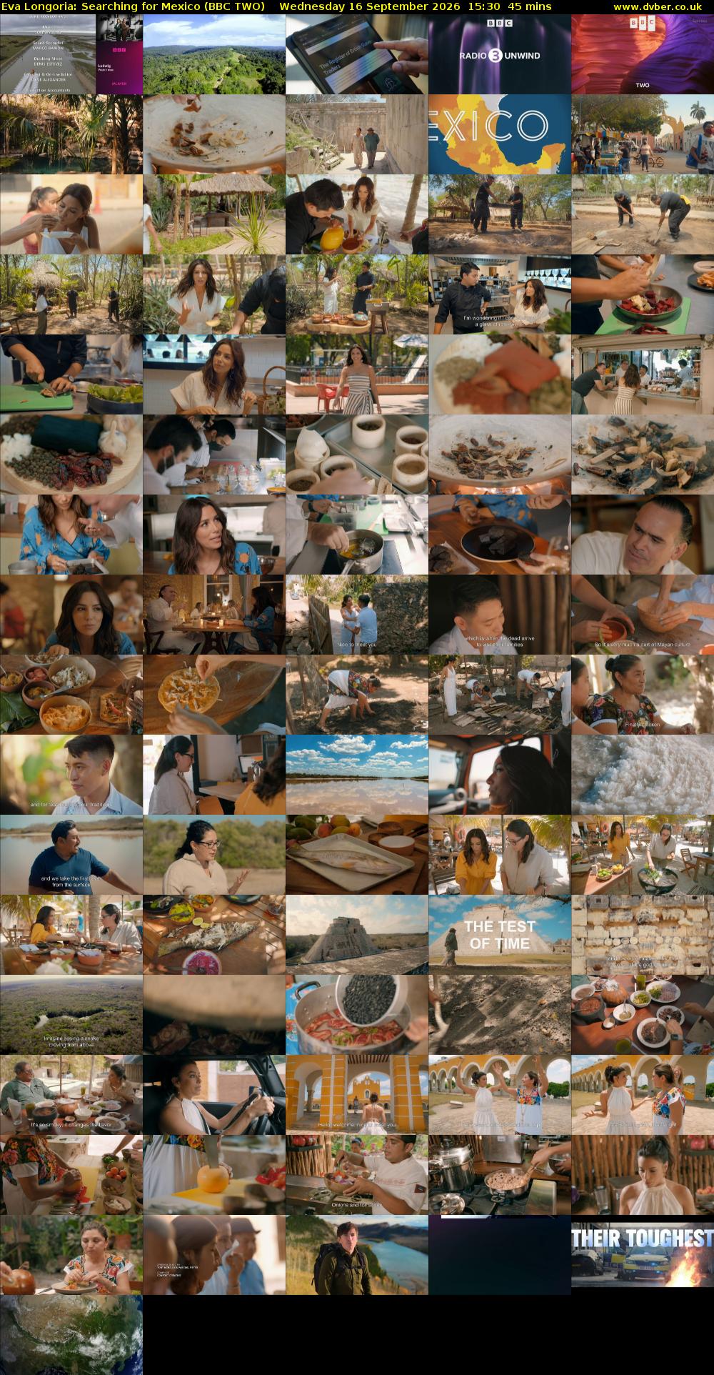 Eva Longoria: Searching for Mexico (BBC TWO) Wednesday 16 September 2026 15:30 - 16:15