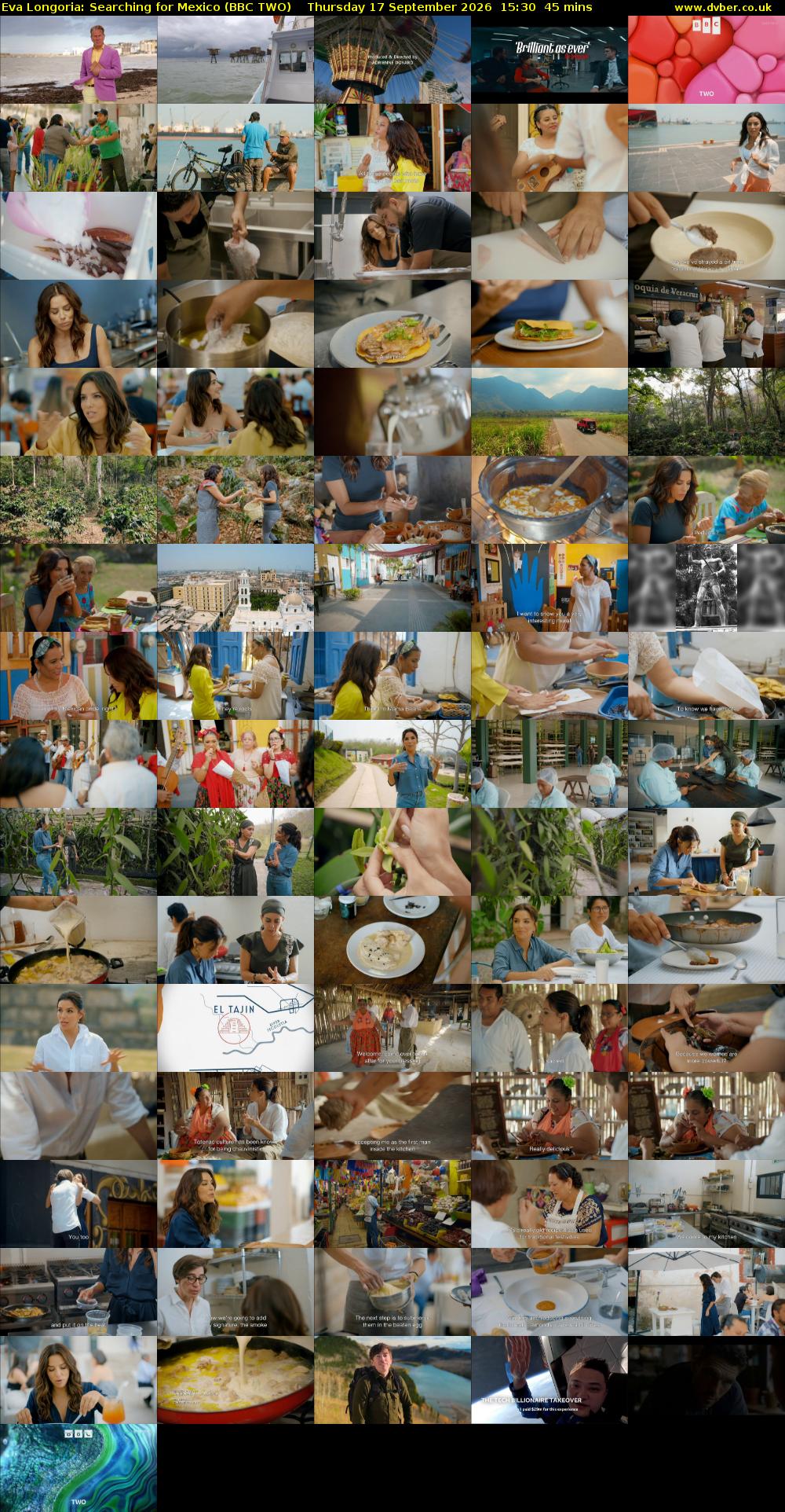Eva Longoria: Searching for Mexico (BBC TWO) Thursday 17 September 2026 15:30 - 16:15