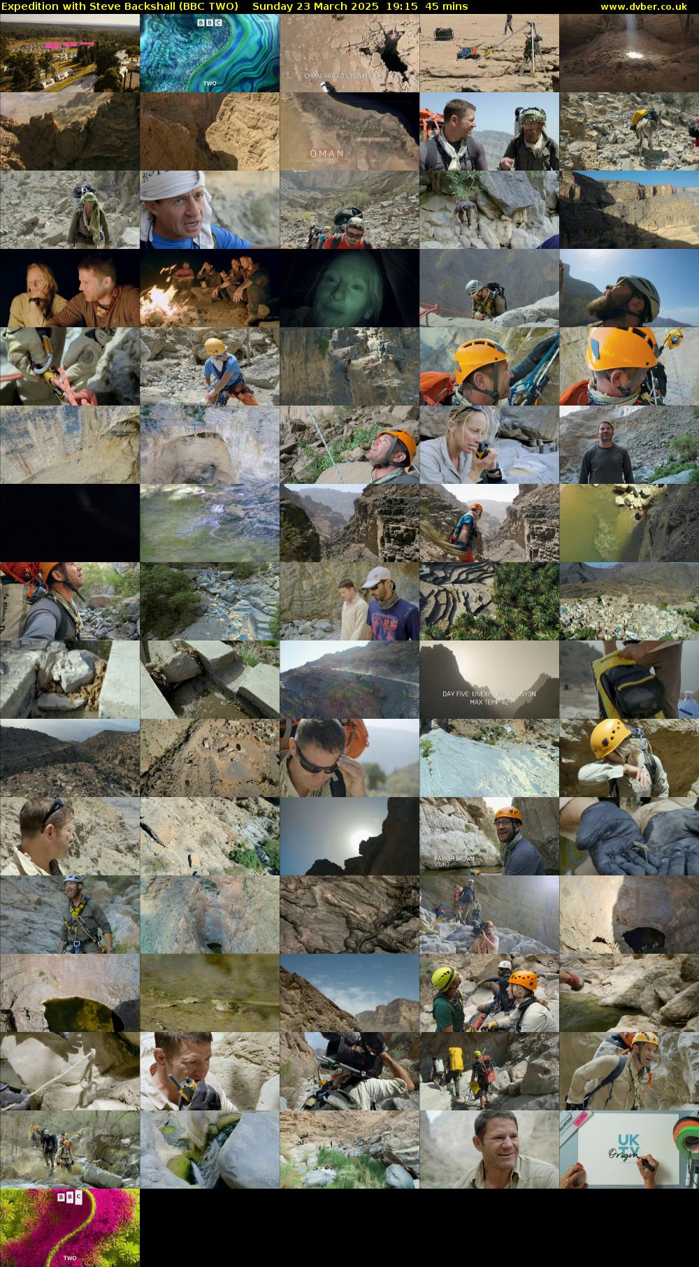 Expedition with Steve Backshall (BBC TWO) Sunday 23 March 2025 19:15 - 20:00