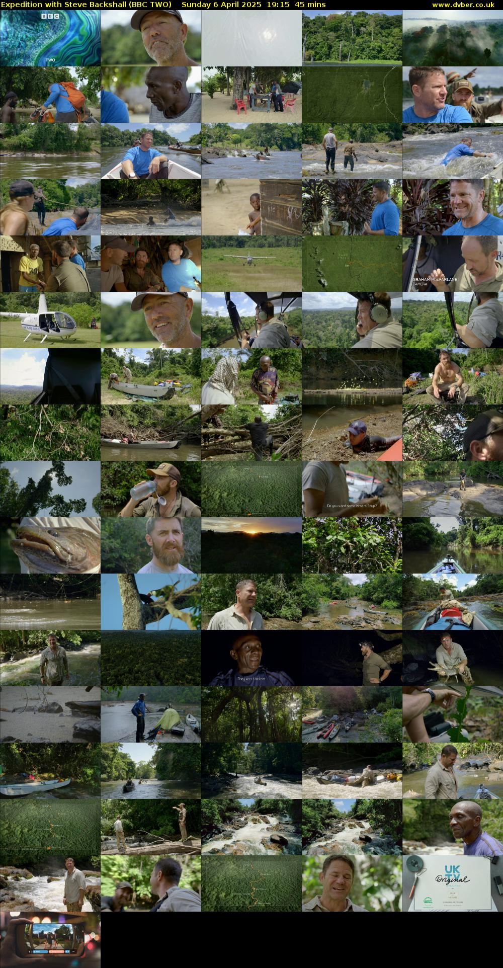 Expedition with Steve Backshall (BBC TWO) Sunday 6 April 2025 19:15 - 20:00