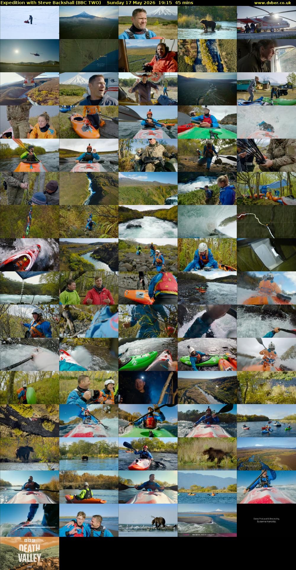 Expedition with Steve Backshall (BBC TWO) Sunday 17 May 2026 19:15 - 20:00