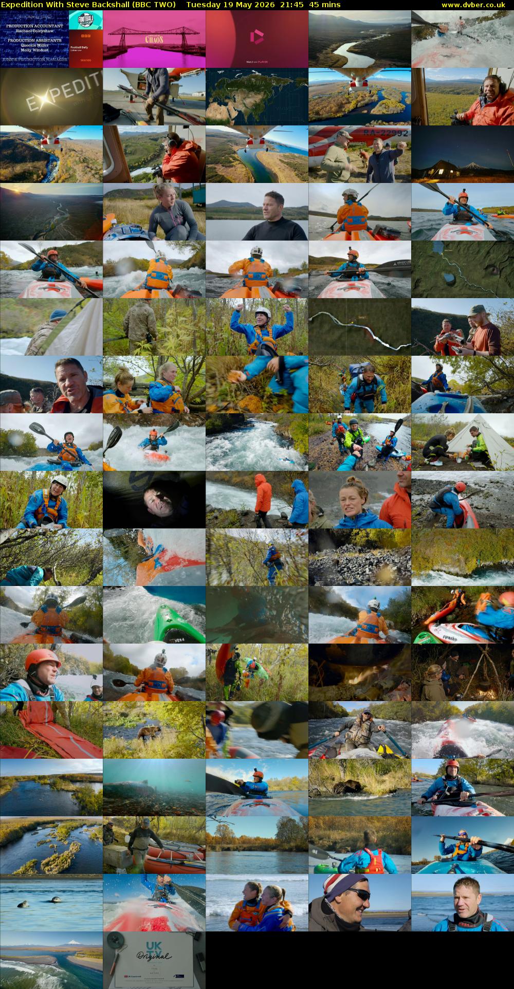 Expedition with Steve Backshall (BBC TWO) Tuesday 19 May 2026 21:45 - 22:30