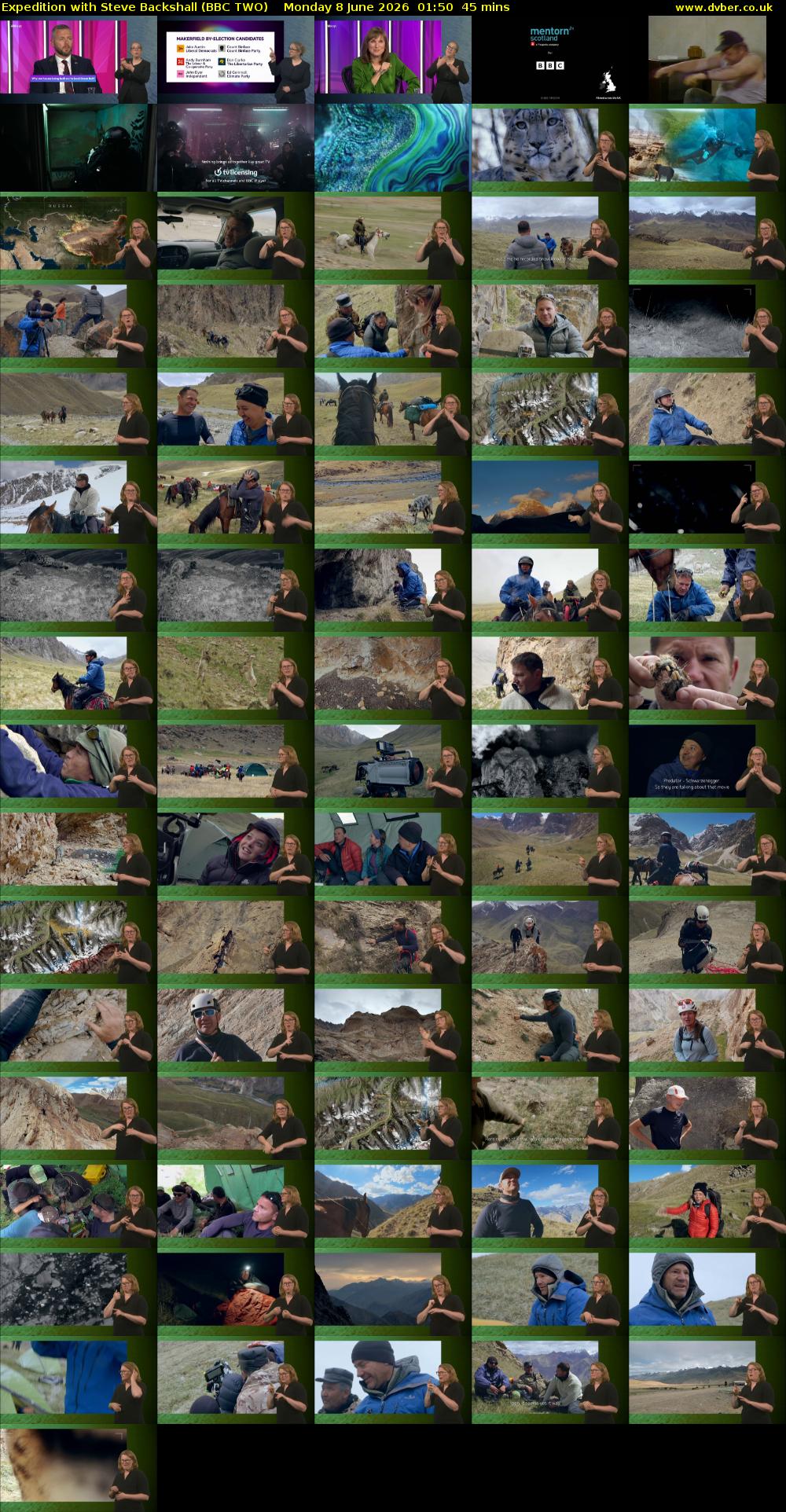 Expedition with Steve Backshall (BBC TWO) Monday 8 June 2026 01:50 - 02:35