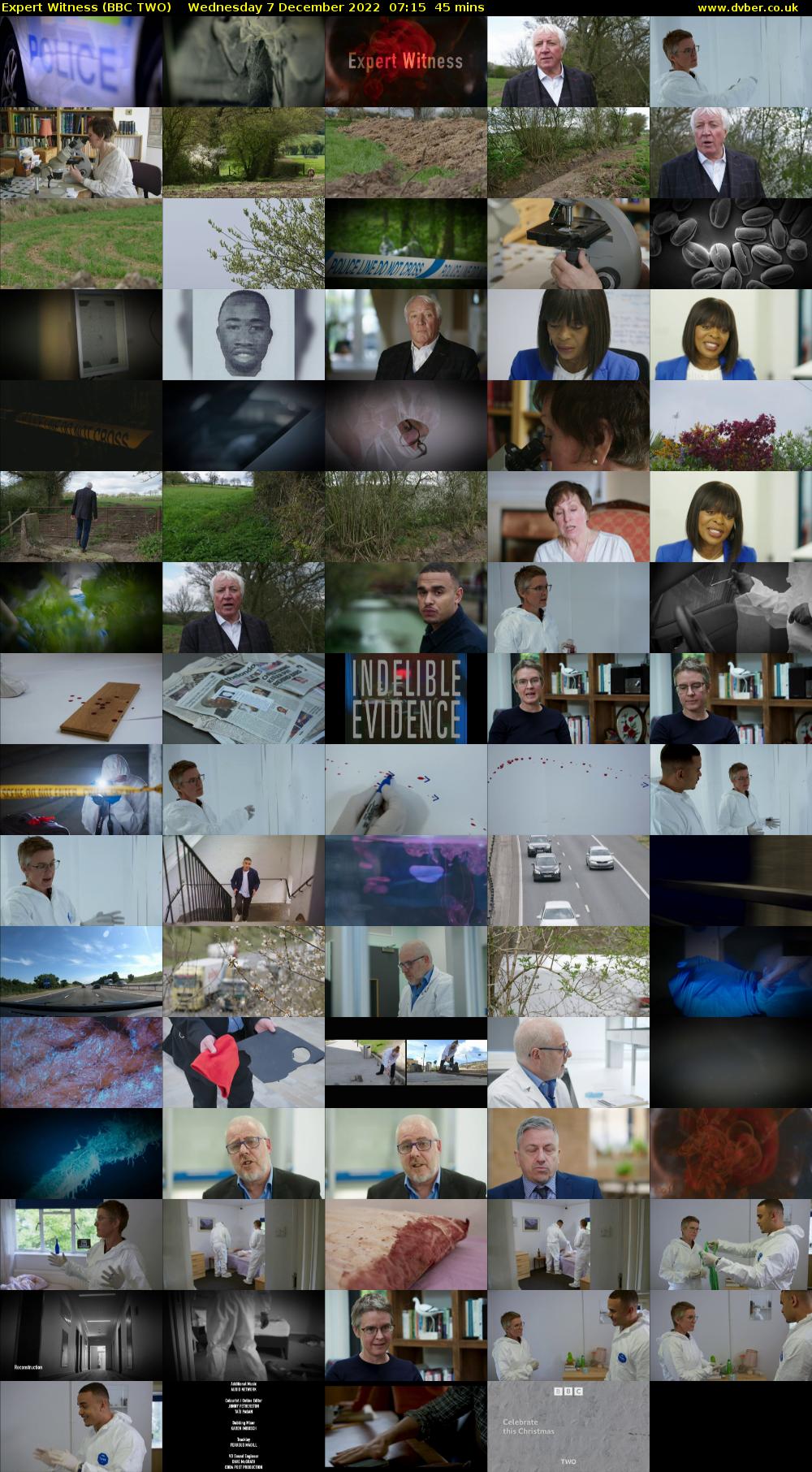 Expert Witness (BBC TWO) Wednesday 7 December 2022 07:15 - 08:00