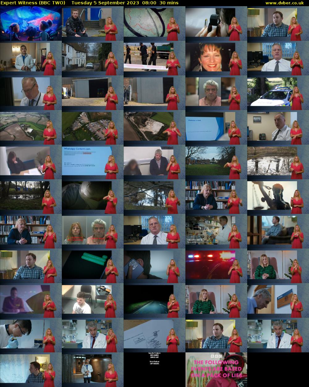 Expert Witness (BBC TWO) Tuesday 5 September 2023 08:00 - 08:30