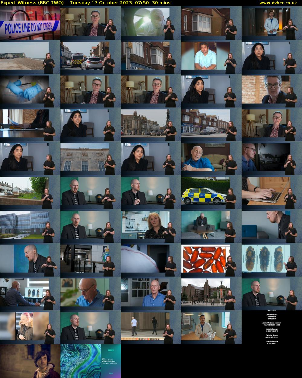 Expert Witness (BBC TWO) Tuesday 17 October 2023 07:50 - 08:20