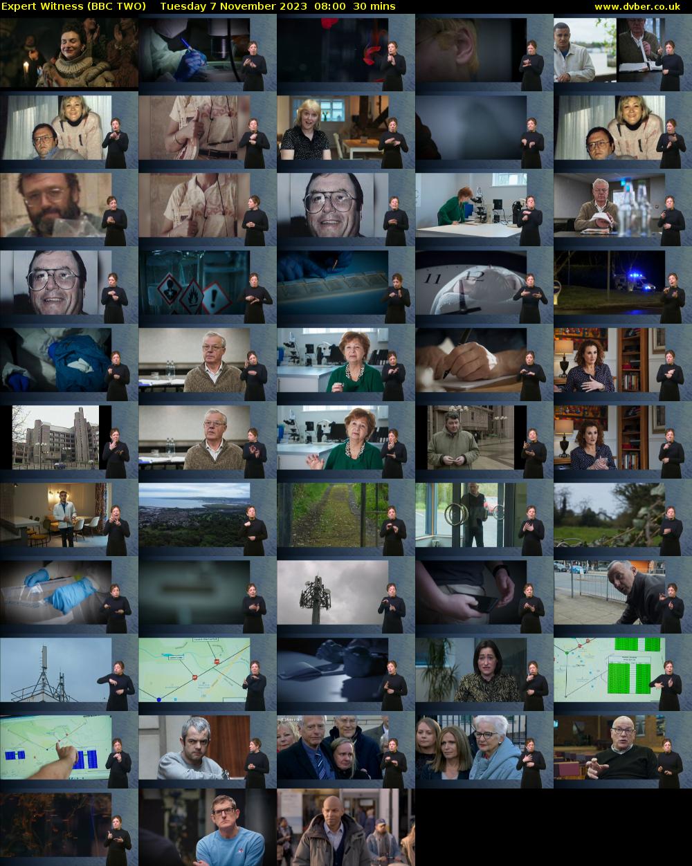 Expert Witness (BBC TWO) Tuesday 7 November 2023 08:00 - 08:30