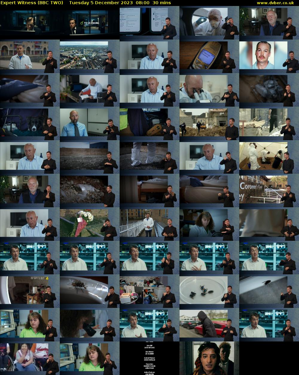Expert Witness (BBC TWO) Tuesday 5 December 2023 08:00 - 08:30
