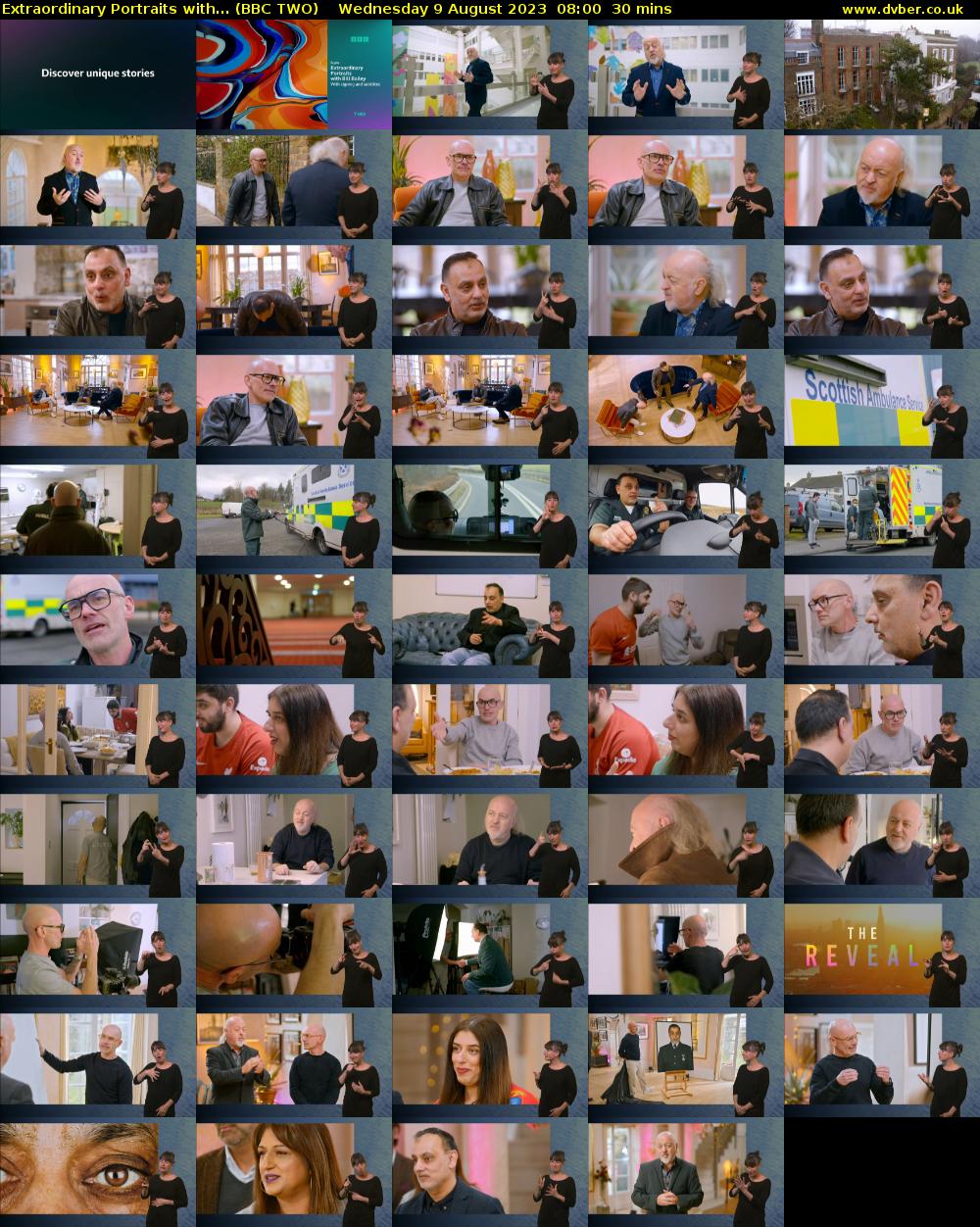 Extraordinary Portraits with... (BBC TWO) Wednesday 9 August 2023 08:00 - 08:30