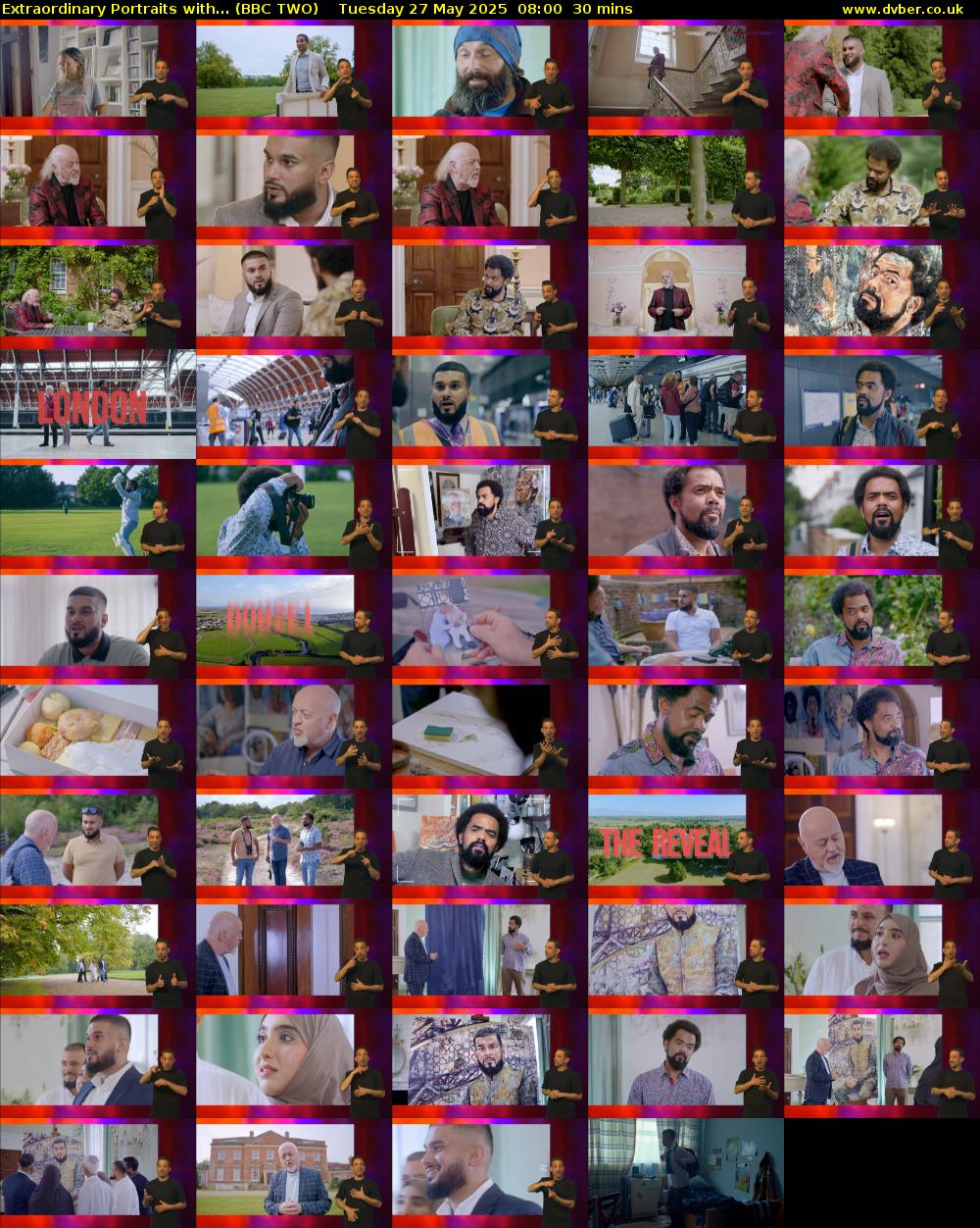 Extraordinary Portraits with... (BBC TWO) Tuesday 27 May 2025 08:00 - 08:30