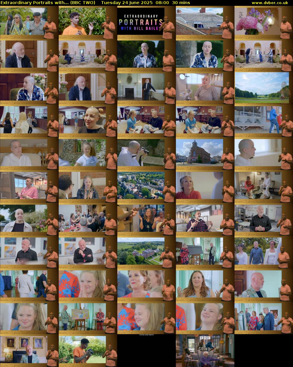 Extraordinary Portraits with... (BBC TWO) Tuesday 24 June 2025 08:00 - 08:30