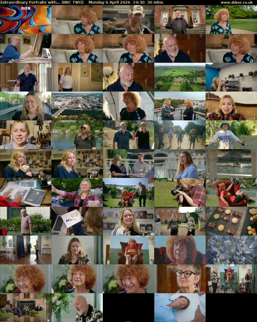 Extraordinary Portraits with... (BBC TWO) Monday 6 April 2026 19:30 - 20:00