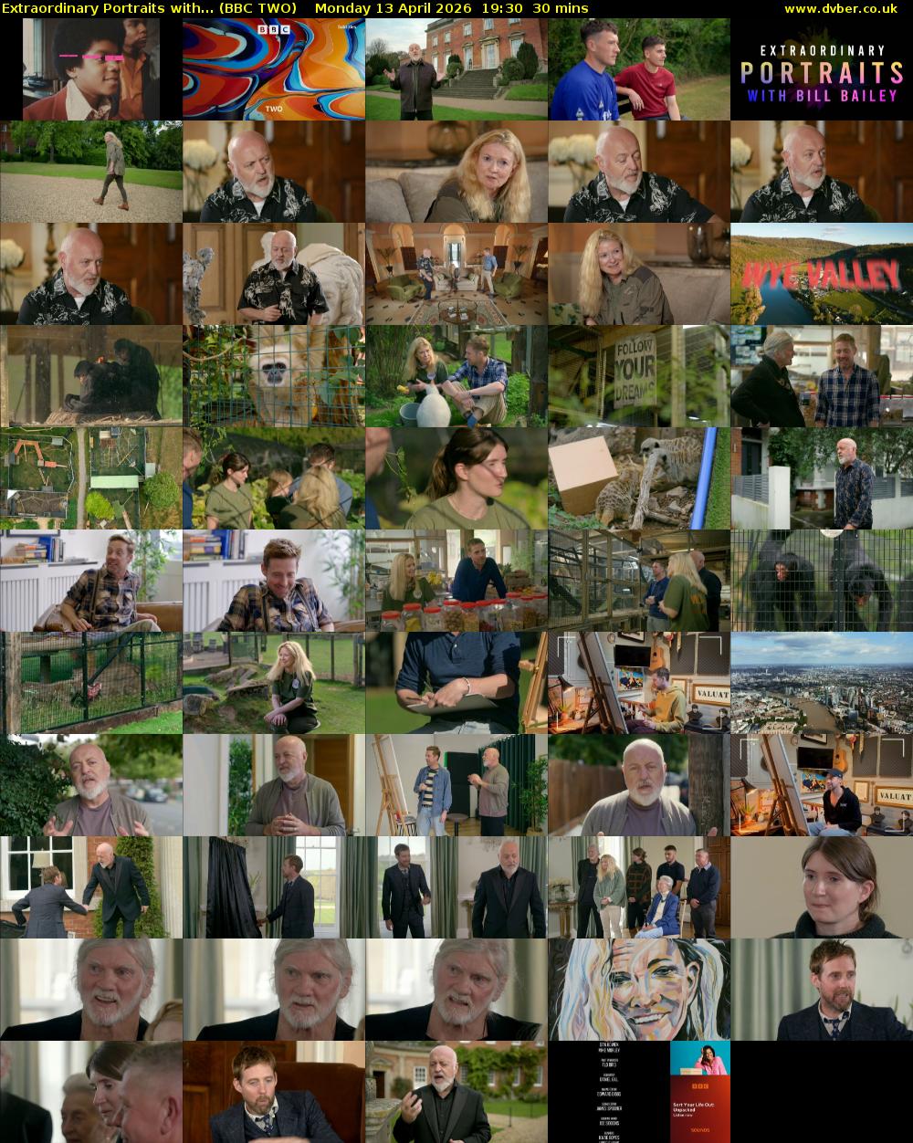 Extraordinary Portraits with... (BBC TWO) Monday 13 April 2026 19:30 - 20:00