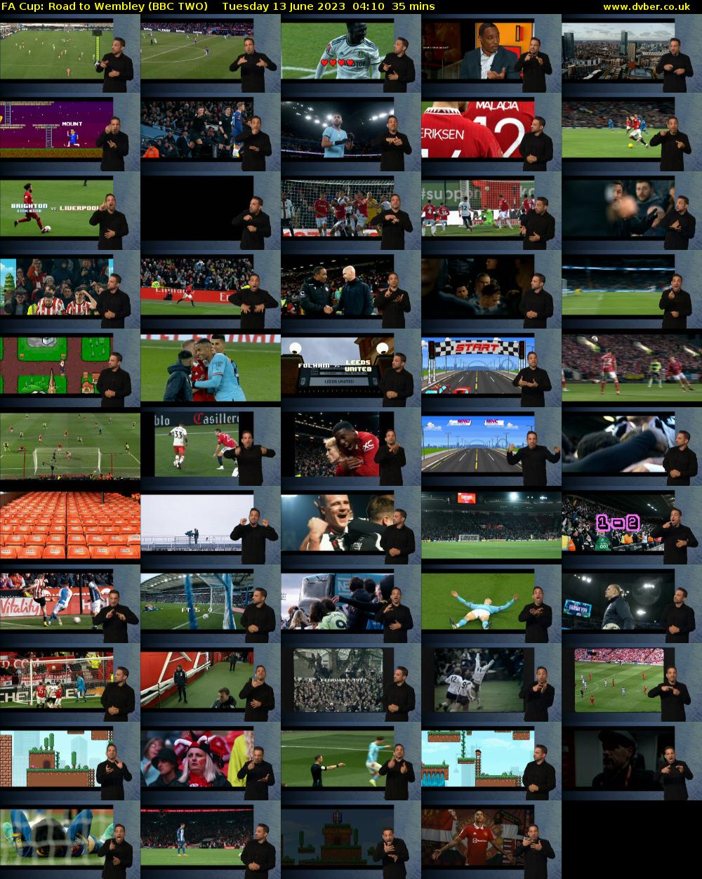 FA Cup: Road to Wembley (BBC TWO) Tuesday 13 June 2023 04:10 - 04:45