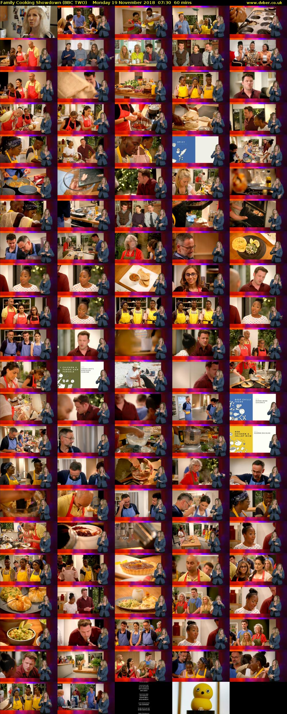 Family Cooking Showdown (BBC TWO) Monday 19 November 2018 07:30 - 08:30