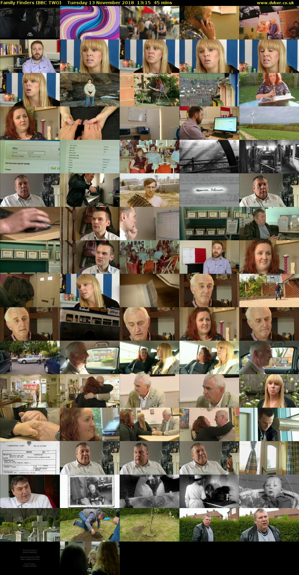 Family Finders (BBC TWO) Tuesday 13 November 2018 13:15 - 14:00