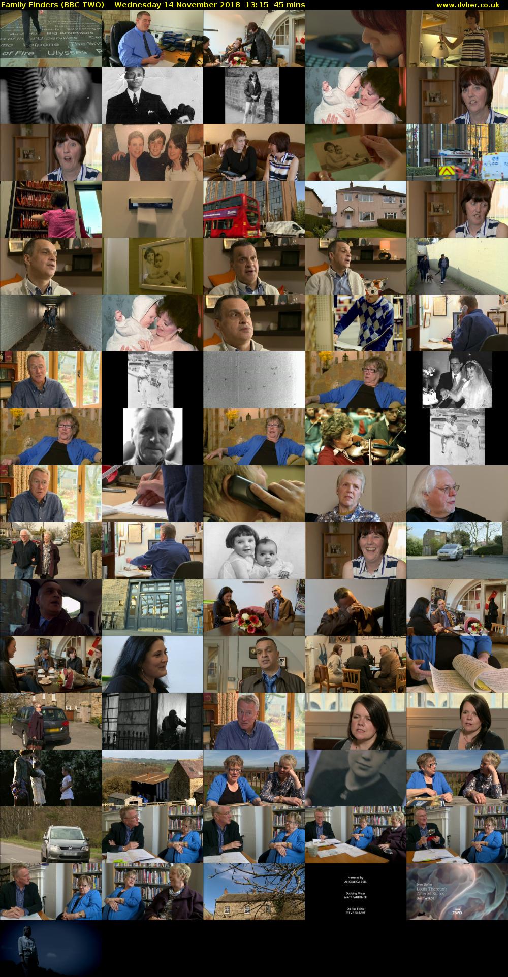 Family Finders (BBC TWO) Wednesday 14 November 2018 13:15 - 14:00