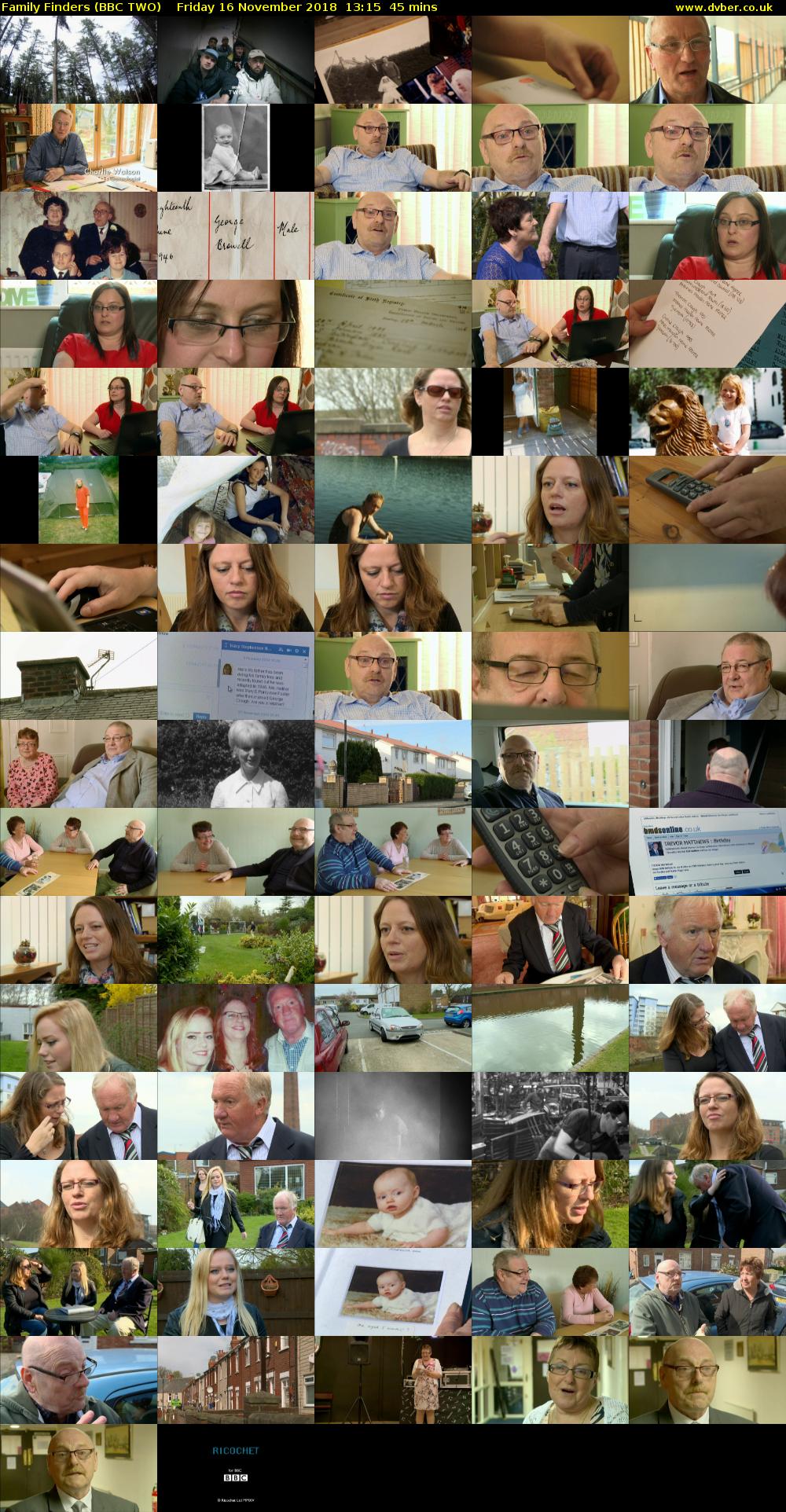 Family Finders (BBC TWO) Friday 16 November 2018 13:15 - 14:00