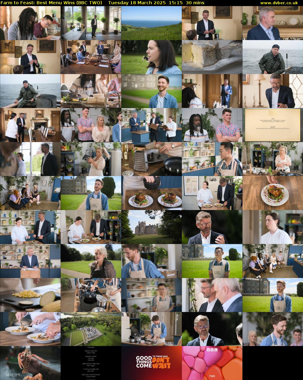 Farm to Feast: Best Menu Wins (BBC TWO) Tuesday 18 March 2025 15:15 - 15:45