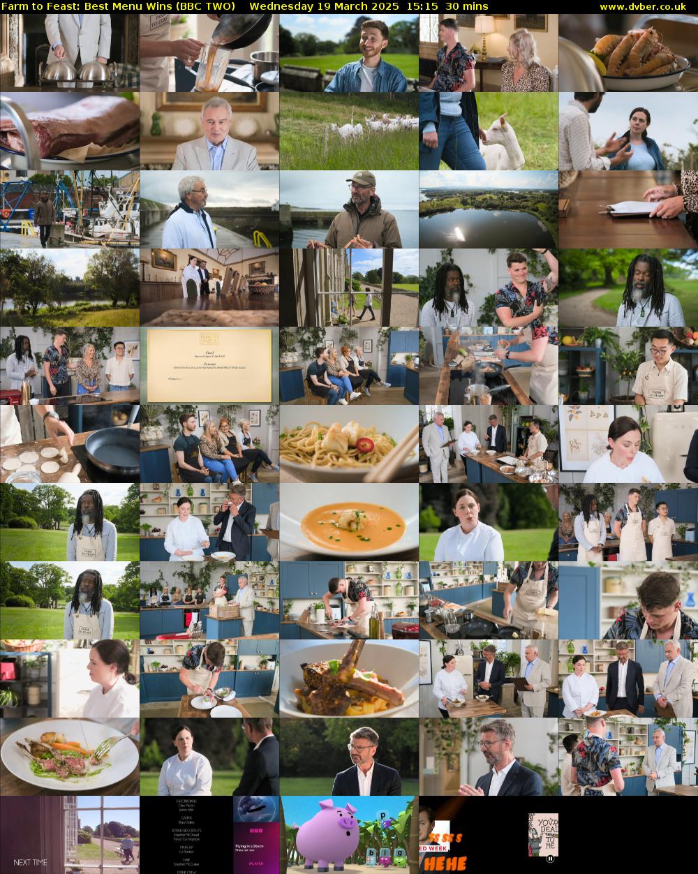 Farm to Feast: Best Menu Wins (BBC TWO) Wednesday 19 March 2025 15:15 - 15:45