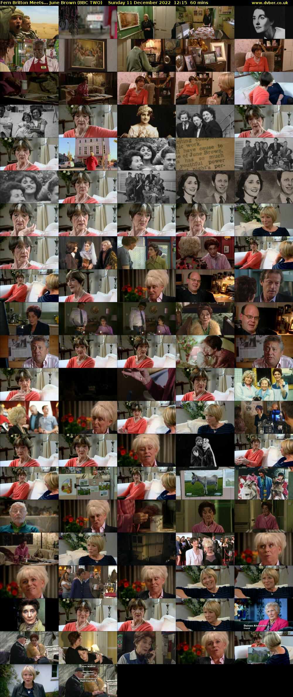 Fern Britton Meets... June Brown (BBC TWO) Sunday 11 December 2022 12:15 - 13:15