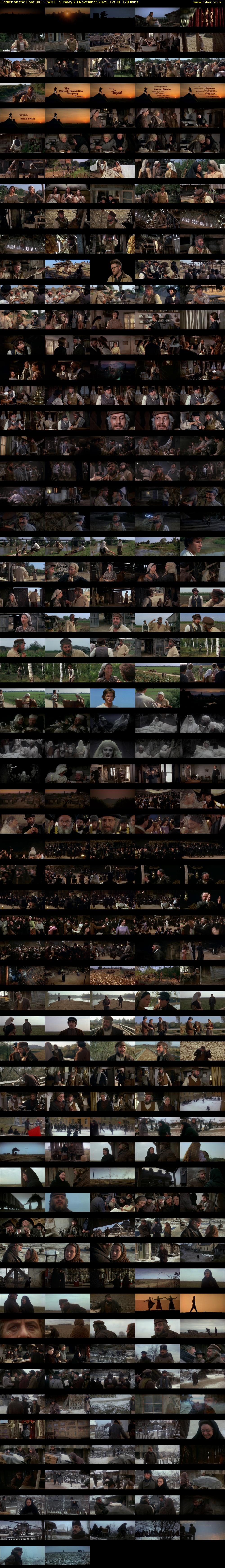 Fiddler on the Roof (BBC TWO) Sunday 23 November 2025 12:30 - 15:20