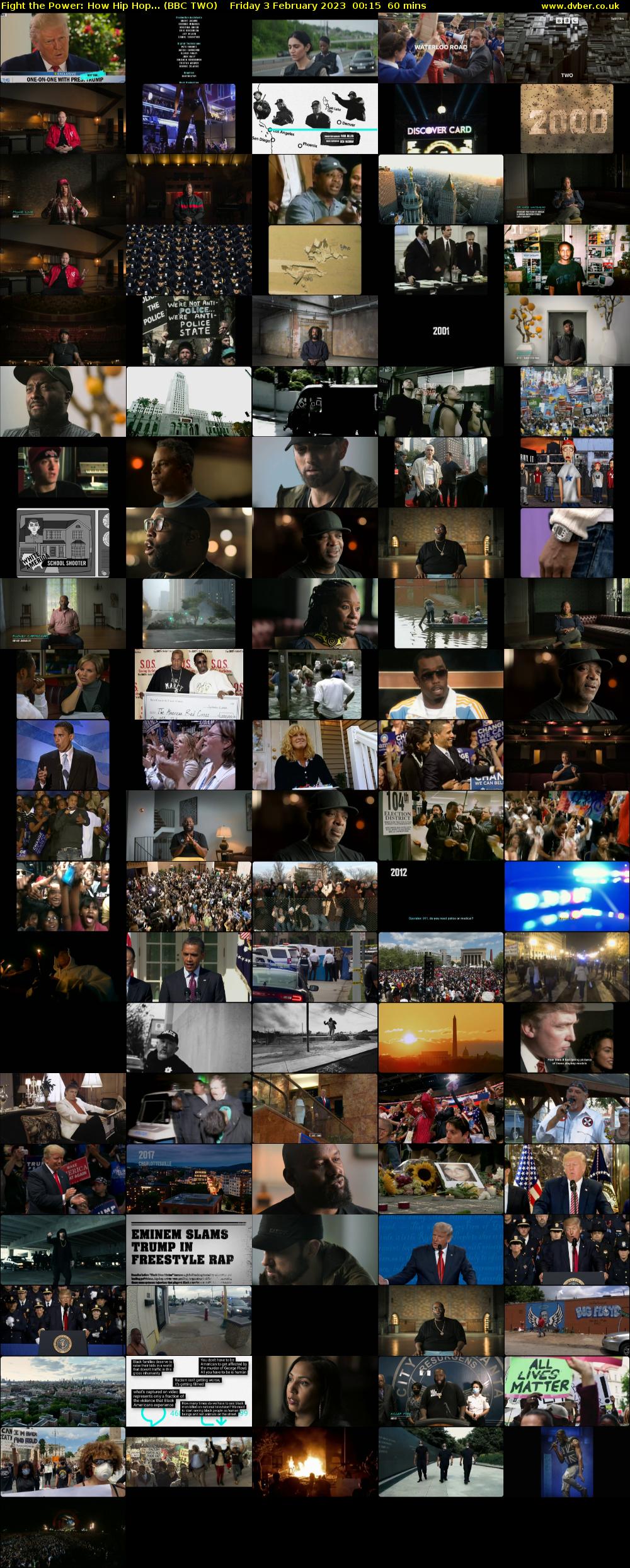 Fight the Power: How Hip Hop... (BBC TWO) Friday 3 February 2023 00:15 - 01:15